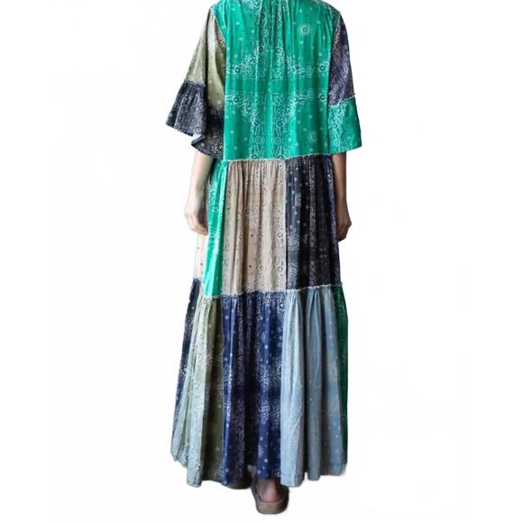 NEW OLI & HALI patchwork shirt dress in blue - Picture 3 of 3